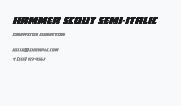 Hammer Scout Semi-Italic Business Card