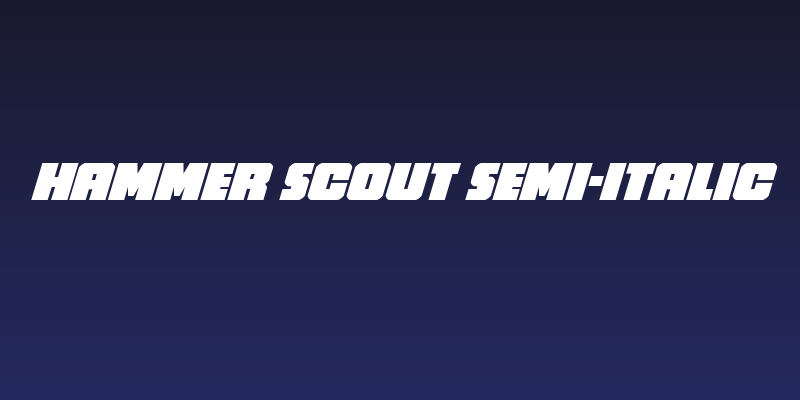 Hammer Scout Semi-Italic Social Header