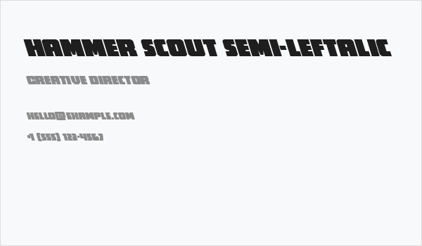 Hammer Scout Semi-Leftalic Business Card