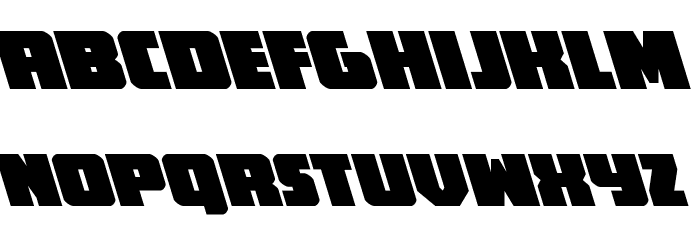 Hammer Scout Semi-Leftalic Font LOWERCASE