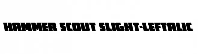 Hammer Scout Slight-Leftalic  Frei Schriftart Herunterladen