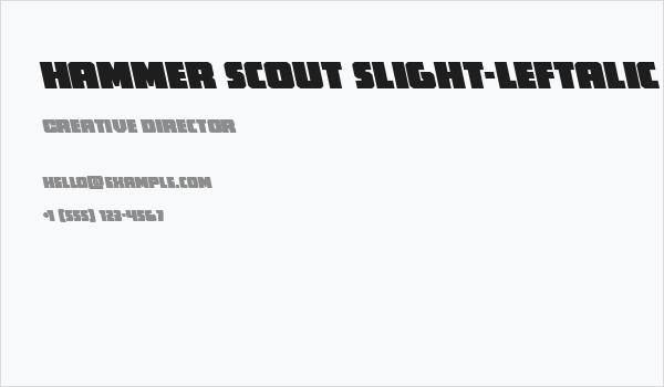 Hammer Scout Slight-Leftalic Business Card