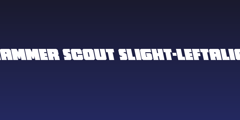 Hammer Scout Slight-Leftalic Social Header