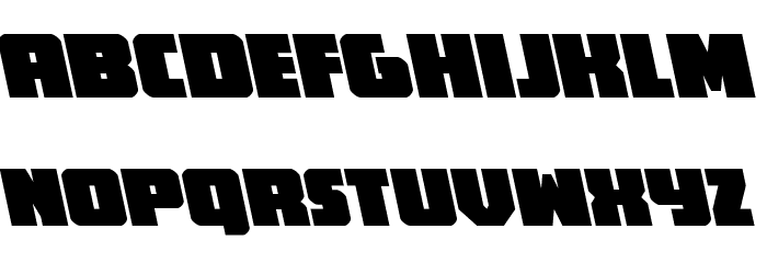 Hammer Scout Slight-Leftalic Font LOWERCASE