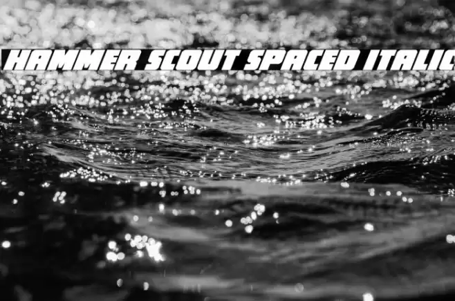Hammer Scout Spaced Italic Font examples