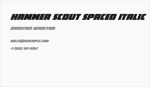 Hammer Scout Spaced Italic Business Card