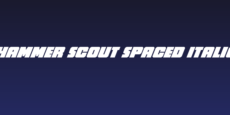 Hammer Scout Spaced Italic Social Header