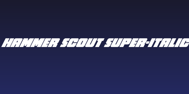 Hammer Scout Super-Italic Social Header