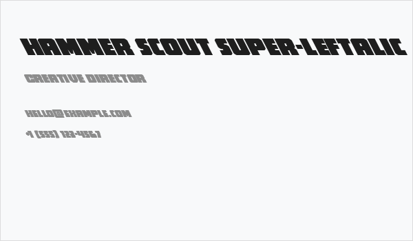 Hammer Scout Super-Leftalic Business Card