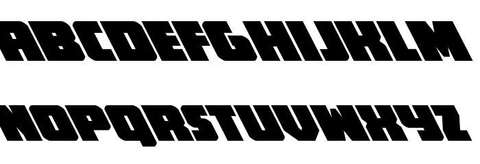Hammer Scout Super-Leftalic Font LOWERCASE