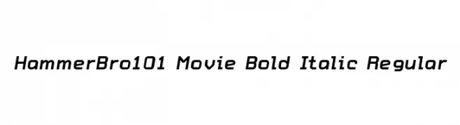 HammerBro101 Movie Bold Italic Regular  नि: शुल्क फ़ॉन्ट्स डाउनलोड