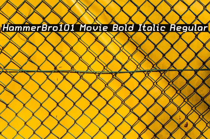HammerBro101 Movie Bold Italic Regular Font examples