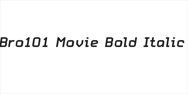 HammerBro101 Movie Bold Italic Regular Logo
