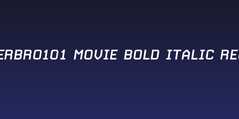 HammerBro101 Movie Bold Italic Regular Social Header