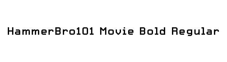 HammerBro101 Movie Bold Regular Fonte