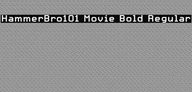 HammerBro101 Movie Bold Regular Font examples
