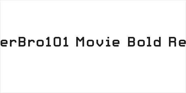 HammerBro101 Movie Bold Regular Logo