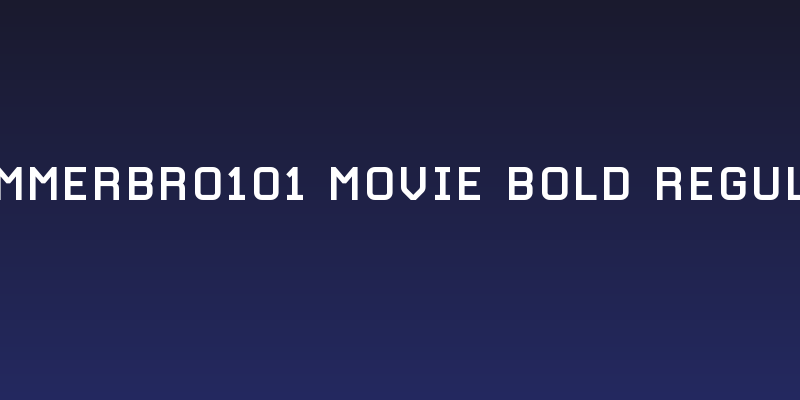 HammerBro101 Movie Bold Regular Social Header
