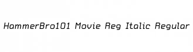 HammerBro101 Movie Reg Italic Regular  Скачать бесплатные шрифты