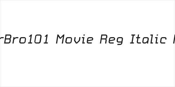 HammerBro101 Movie Reg Italic Regular Logo