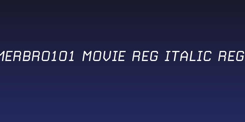 HammerBro101 Movie Reg Italic Regular Social Header
