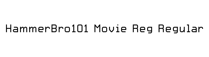 HammerBro101 Movie Reg Regular フォント