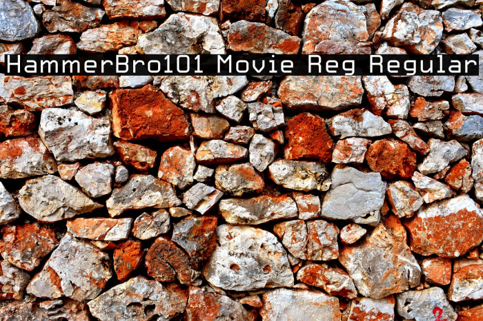 HammerBro101 Movie Reg Regular Font examples