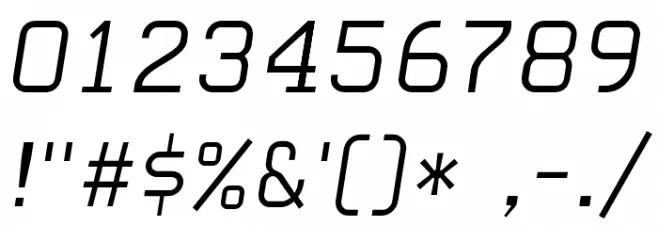 HammerBro101 Movie Thin Italic Regular Font OTHER CHARS