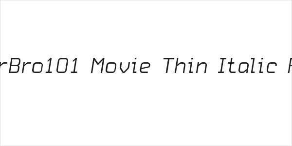 HammerBro101 Movie Thin Italic Regular Logo