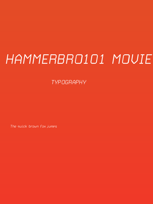 HammerBro101 Movie Thin Italic Regular Poster