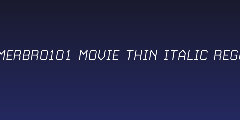 HammerBro101 Movie Thin Italic Regular Social Header
