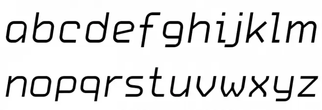 HammerBro101 Movie Thin Italic Regular Caratteri MINUSCOLO