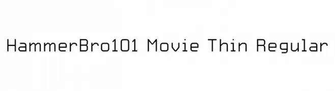 HammerBro101 Movie Thin Regular  Скачать бесплатные шрифты