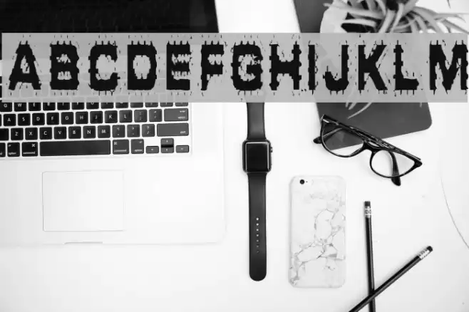 Hammered Type Schriftart examples