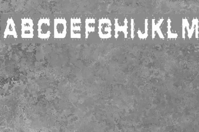 Hammered Type Schriftart examples