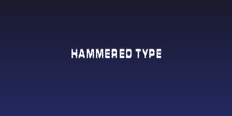 Hammered Type Social Header