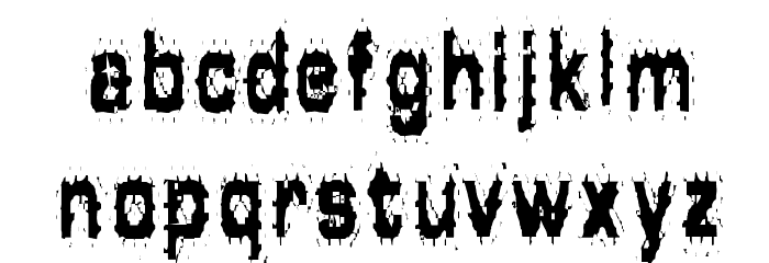 Hammered Type Schriftart Kleinbuchstaben