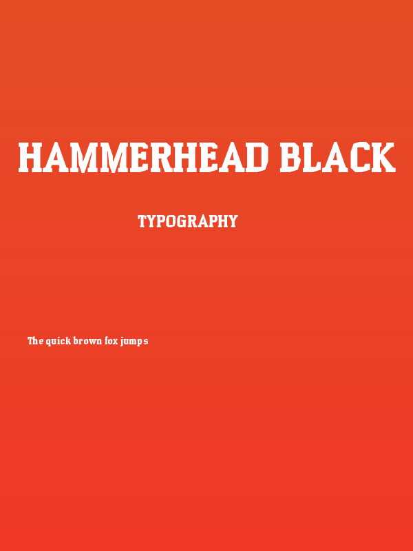 Hammerhead Black Poster