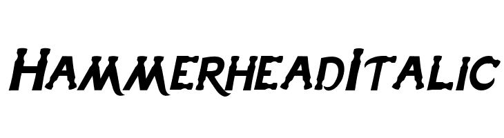 Hammerhead Italic  Free Fonts Download