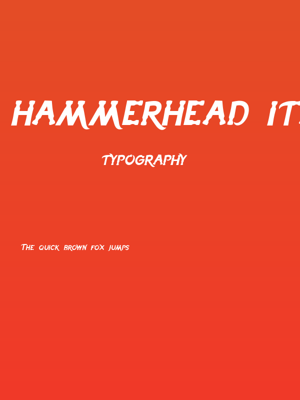 Hammerhead Italic Poster