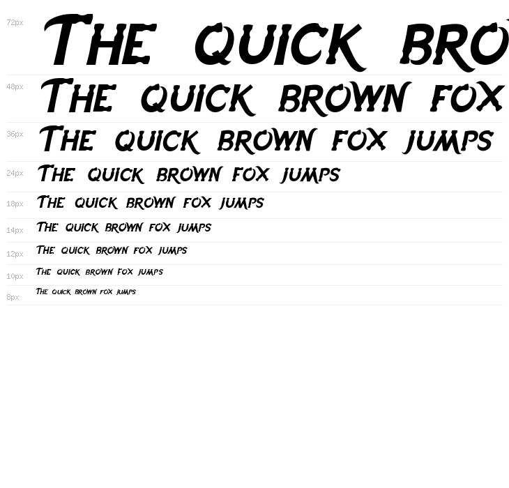 Hammerhead Italic Waterfall