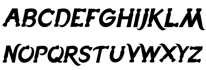 Hammerhead Italic Font LOWERCASE