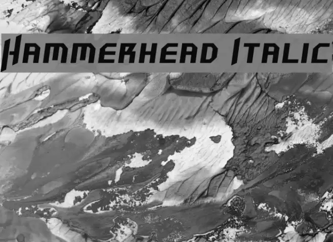 Hammerhead Italic Font examples