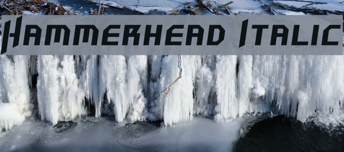 Hammerhead Italic Font examples