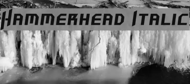 Hammerhead Italic Font examples
