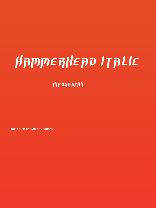 Hammerhead Italic Poster