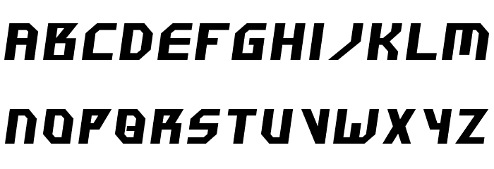 Hammerhead Italic Font LOWERCASE