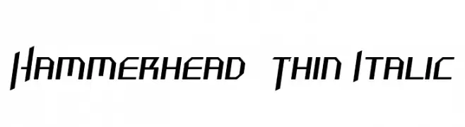 Hammerhead  Thin Italic  Fuentes Gratis Descargar