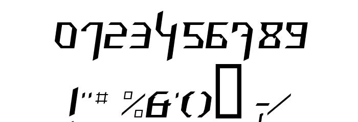 Hammerhead Thin Italic Font OTHER CHARS