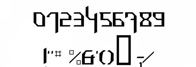 Hammerhead  Thin Font OTHER CHARS